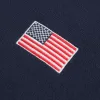 Pulover supradimensionat, cu jumătate de fermoar, cu grafic steagul american