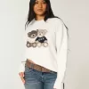 Pulover supradimensionat Teddy Bear Graphic Crew Pulover supradimensionat Teddy Bear Graphic Crew