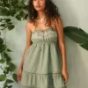 Rochie Babydoll brodata fara bretele Rochie Babydoll brodata fara bretele