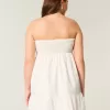 Rochie Babydoll brodata fara bretele Rochie Babydoll brodata fara bretele