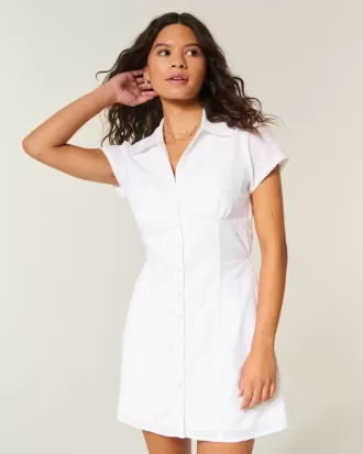 Rochie cămașă cu mânecă scurtă
