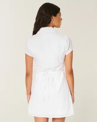 Rochie cămașă cu mânecă scurtă