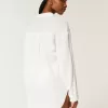 Rochie cămașă mini cu nasturi din tifon Rochie cămașă mini cu nasturi din tifon