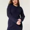 Rochie confortabilă din tricot cu cablu Rochie confortabilă din tricot cu cablu