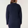 Rochie confortabilă din tricot cu cablu Rochie confortabilă din tricot cu cablu