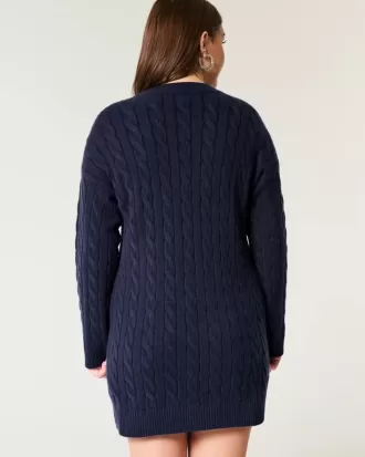 Rochie confortabilă din tricot cu cablu