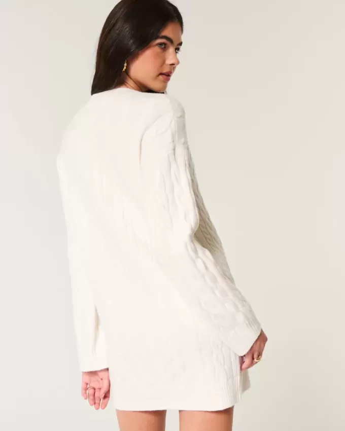 Rochie confortabilă din tricot cu cablu Rochie confortabilă din tricot cu cablu