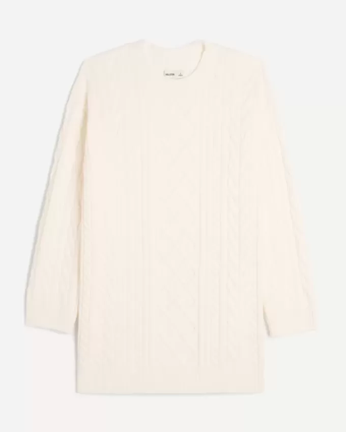 Rochie confortabilă din tricot cu cablu Rochie confortabilă din tricot cu cablu