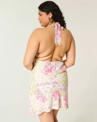 Rochie din crepon cu spate deschis