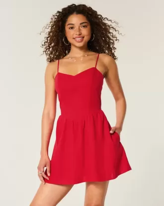 Rochie fustei cu spatele deschis din amestec de in