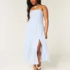 Rochie maxi brodata fara bretele Rochie maxi brodata fara bretele