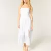 Rochie maxi brodata fara bretele Rochie maxi brodata fara bretele