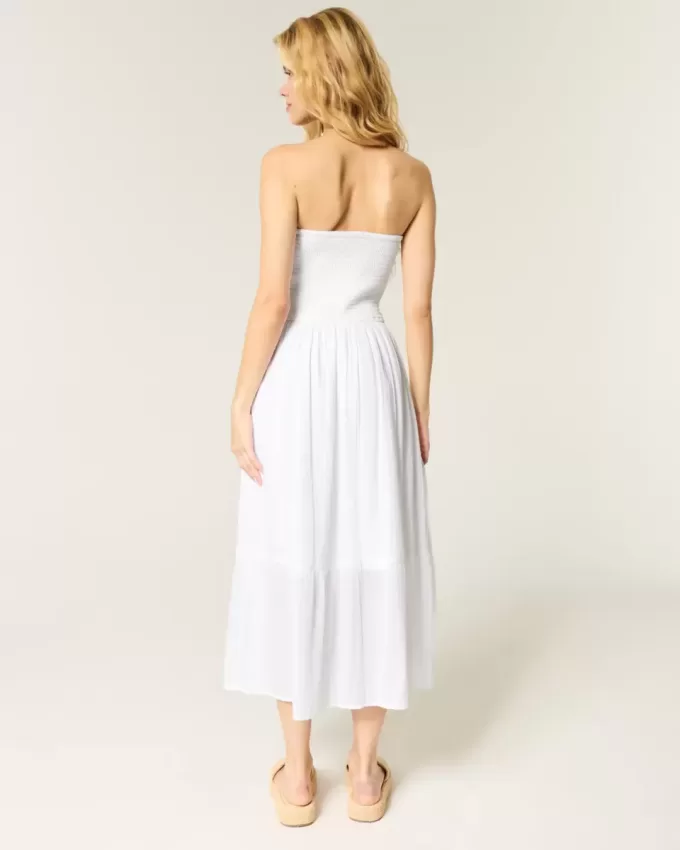 Rochie maxi brodata fara bretele Rochie maxi brodata fara bretele