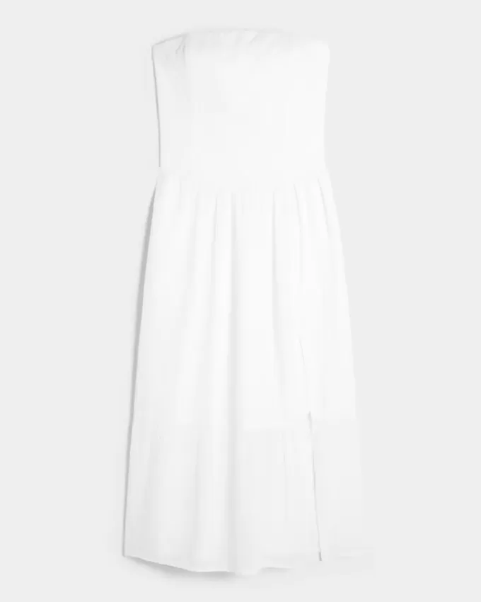 Rochie maxi brodata fara bretele Rochie maxi brodata fara bretele