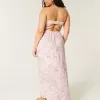 Rochie maxi cu bust rasucit fara bretele Rochie maxi cu bust rasucit fara bretele