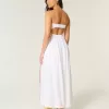Rochie maxi cu bust rasucit fara bretele Rochie maxi cu bust rasucit fara bretele