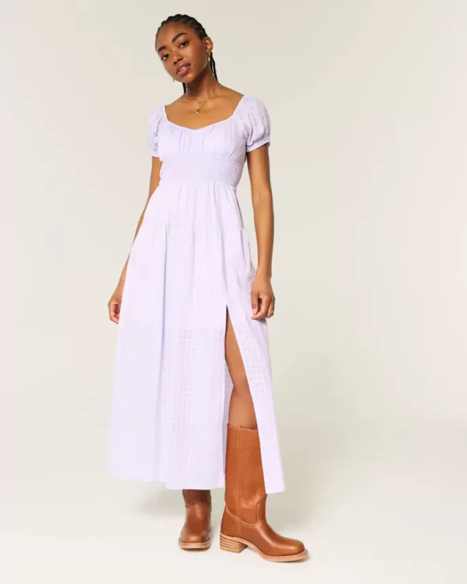 Rochie maxi cu maneca scurta, cu spatele deschis Rochie maxi cu maneca scurta, cu spatele deschis