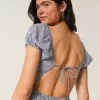 Rochie maxi cu maneca scurta, cu spatele deschis Rochie maxi cu maneca scurta, cu spatele deschis