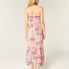 Rochie maxi cu smock fără bretele Rochie maxi cu smock fără bretele