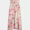 Rochie maxi cu smock fără bretele Rochie maxi cu smock fără bretele