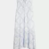 Rochie maxi cu smock fără bretele Rochie maxi cu smock fără bretele