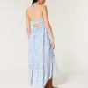 Rochie maxi cu tiv asimetric Rochie maxi cu tiv asimetric