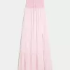 Rochie maxi, fără bretele, în stil croșetat Rochie maxi, fără bretele, în stil croșetat