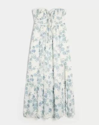 Rochie maxi împletită fără bretele