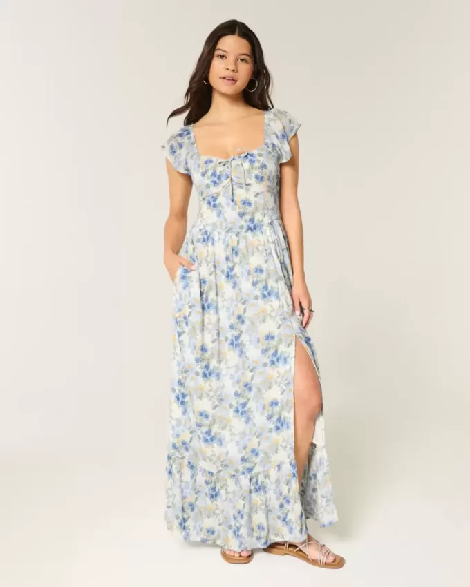 Rochie maxi pe umeri Rochie maxi pe umeri