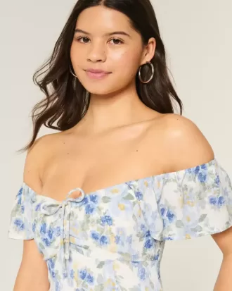 Rochie maxi pe umeri