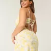 Rochie midi cu alunecare cu spatele deschis din amestec de in Rochie midi cu alunecare cu spatele deschis din amestec de in