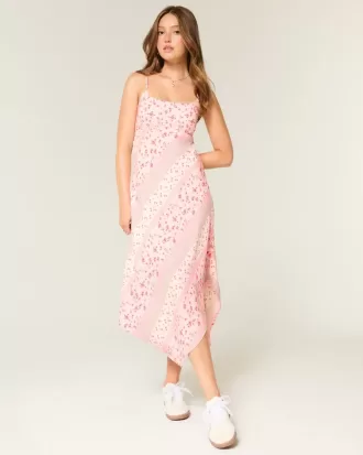 Rochie midi cu tiv asimetric Rochie midi cu tiv asimetric
