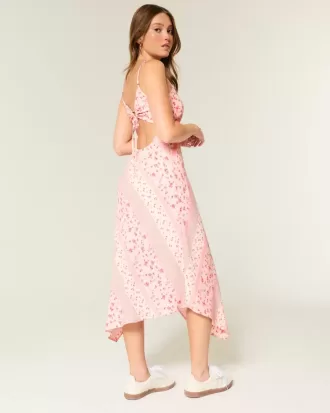 Rochie midi cu tiv asimetric Rochie midi cu tiv asimetric
