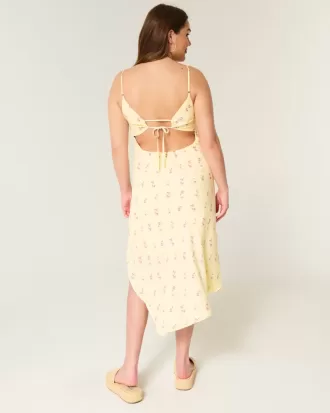 Rochie midi cu tiv asimetric