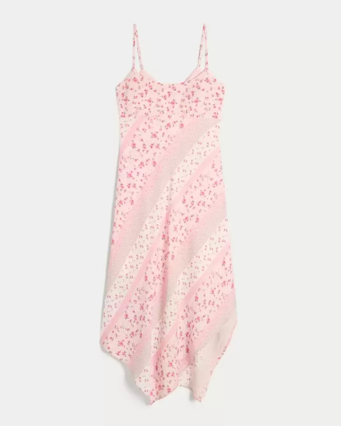 Rochie midi cu tiv asimetric Rochie midi cu tiv asimetric