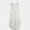 Rochie midi cu tiv asimetric Rochie midi cu tiv asimetric