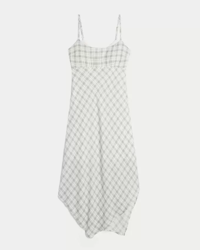 Rochie midi cu tiv asimetric Rochie midi cu tiv asimetric