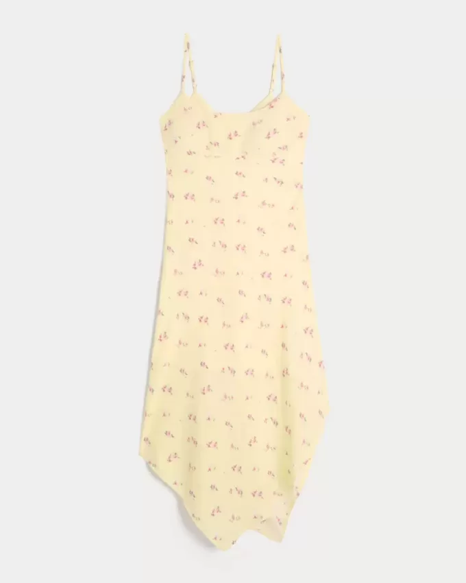Rochie midi cu tiv asimetric Rochie midi cu tiv asimetric