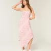 Rochie midi cu tiv asimetric Rochie midi cu tiv asimetric