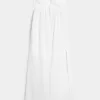Rochie midi fără bretele cu bust răsucit Rochie midi fără bretele cu bust răsucit