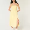Rochie midi fără bretele din amestec de in Rochie midi fără bretele din amestec de in
