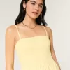 Rochie midi fără bretele din amestec de in Rochie midi fără bretele din amestec de in