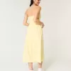 Rochie midi fără bretele din amestec de in Rochie midi fără bretele din amestec de in