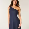 Rochie mini asimetrică din amestec de in Rochie mini asimetrică din amestec de in