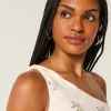 Rochie mini asimetrică din amestec de in Rochie mini asimetrică din amestec de in