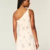 Rochie mini asimetrică din amestec de in Rochie mini asimetrică din amestec de in