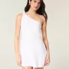 Rochie mini asimetrică din amestec de in Rochie mini asimetrică din amestec de in