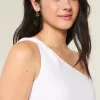 Rochie mini asimetrică din amestec de in Rochie mini asimetrică din amestec de in