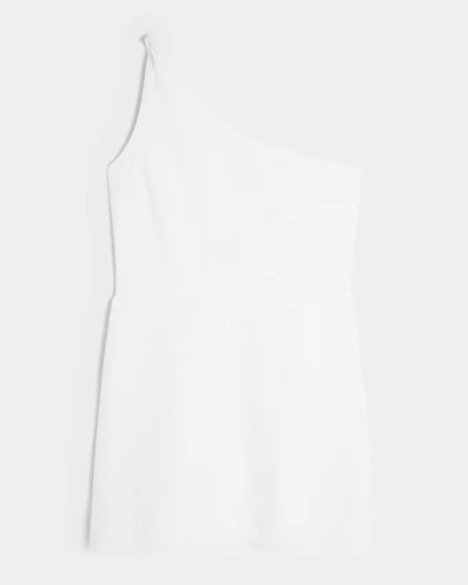 Rochie mini asimetrică din amestec de in Rochie mini asimetrică din amestec de in