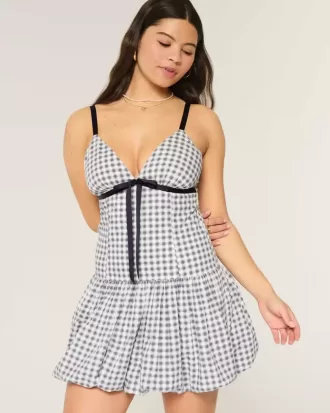 Rochie mini Bubble cu decolteu în V